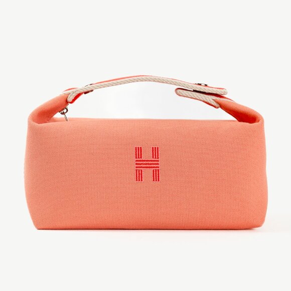 Hermes Bride-a-Brac Small Model Goyave Canvas Case - Picture 1 of 14